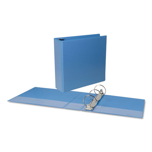 Universal® wholesale. UNIVERSAL® Deluxe Round Ring View Binder, 3 Rings, 3" Capacity, 11 X 8.5, Light Blue. HSD Wholesale: Janitorial Supplies, Breakroom Supplies, Office Supplies.