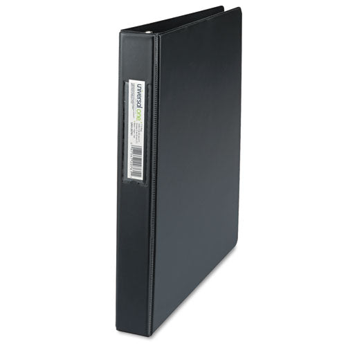 Universal® wholesale. UNIVERSAL Deluxe Non-view D-ring Binder With Label Holder, 3 Rings, 1" Capacity, 11 X 8.5, Black. HSD Wholesale: Janitorial Supplies, Breakroom Supplies, Office Supplies.