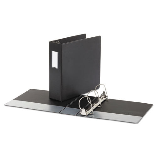 Universal® wholesale. UNIVERSAL Deluxe Non-view D-ring Binder With Label Holder, 3 Rings, 3" Capacity, 11 X 8.5, Black. HSD Wholesale: Janitorial Supplies, Breakroom Supplies, Office Supplies.