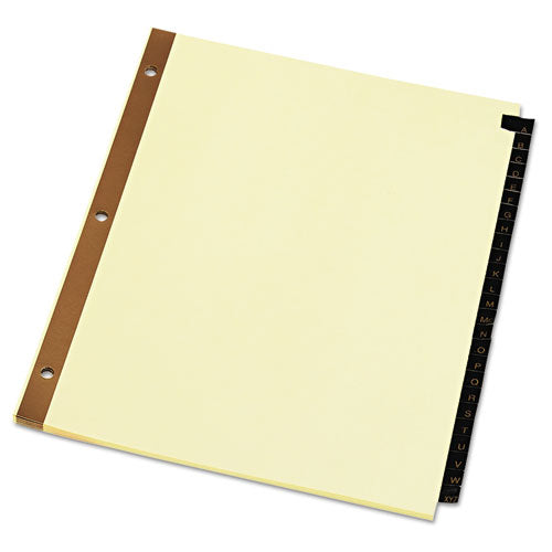 Universal® wholesale. UNIVERSAL® Deluxe Preprinted Simulated Leather Tab Dividers With Gold Printing, 25-tab, A To Z, 11 X 8.5, Buff, 1 Set. HSD Wholesale: Janitorial Supplies, Breakroom Supplies, Office Supplies.