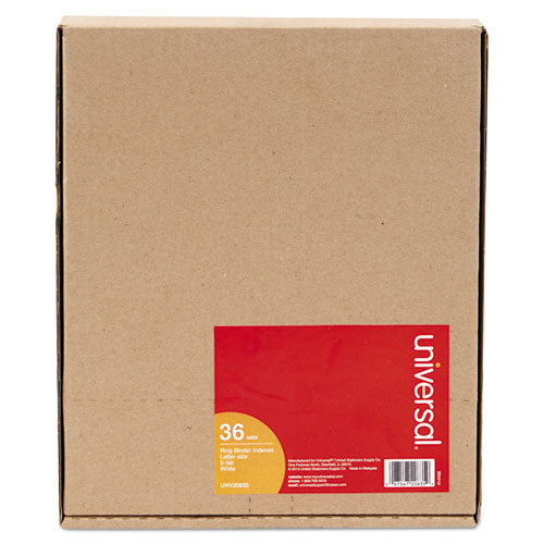 Universal® wholesale. UNIVERSAL® Self-tab Index Dividers, 5-tab, 11 X 8.5, White, 36 Sets. HSD Wholesale: Janitorial Supplies, Breakroom Supplies, Office Supplies.