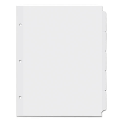 Universal® wholesale. UNIVERSAL® Self-tab Index Dividers, 5-tab, 11 X 8.5, White, 36 Sets. HSD Wholesale: Janitorial Supplies, Breakroom Supplies, Office Supplies.