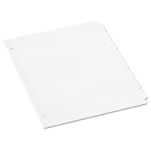 Universal® wholesale. UNIVERSAL® Self-tab Index Dividers, 8-tab, 11 X 8.5, White, 24 Sets. HSD Wholesale: Janitorial Supplies, Breakroom Supplies, Office Supplies.
