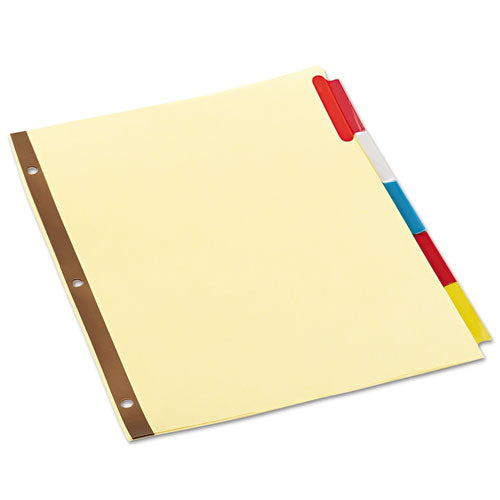 Universal® wholesale. UNIVERSAL® Deluxe Extended Insertable Tab Indexes, 5-tab, 11 X 8.5, Buff, 24 Sets. HSD Wholesale: Janitorial Supplies, Breakroom Supplies, Office Supplies.