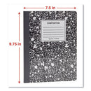 Universal® wholesale. UNIVERSAL® Composition Book, Wide-legal Rule, Black Marble Cover, 9.75 X 7.5, 100 Sheets. HSD Wholesale: Janitorial Supplies, Breakroom Supplies, Office Supplies.