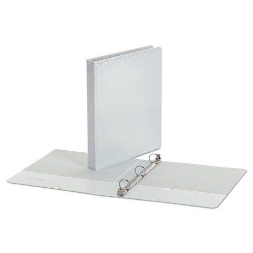 Universal® wholesale. UNIVERSAL® Economy Round Ring View Binder, 3 Rings, 1" Capacity, 11 X 8.5, White, 12-carton. HSD Wholesale: Janitorial Supplies, Breakroom Supplies, Office Supplies.
