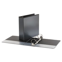 Load image into Gallery viewer, Universal® wholesale. UNIVERSAL® Economy Round Ring View Binder, 3 Rings, 3&quot; Capacity, 11 X 8.5, Black. HSD Wholesale: Janitorial Supplies, Breakroom Supplies, Office Supplies.