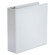 Load image into Gallery viewer, Universal® wholesale. UNIVERSAL® Economy Round Ring View Binder, 3 Rings, 3&quot; Capacity, 11 X 8.5, White. HSD Wholesale: Janitorial Supplies, Breakroom Supplies, Office Supplies.