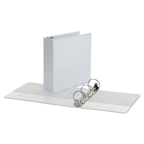 Universal® wholesale. UNIVERSAL® Economy Round Ring View Binder, 3 Rings, 3" Capacity, 11 X 8.5, White. HSD Wholesale: Janitorial Supplies, Breakroom Supplies, Office Supplies.