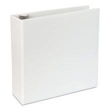 Load image into Gallery viewer, Universal® wholesale. UNIVERSAL® Slant-ring View Binder, 3 Rings, 4&quot; Capacity, 11 X 8.5, White. HSD Wholesale: Janitorial Supplies, Breakroom Supplies, Office Supplies.