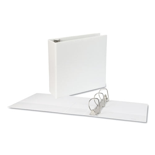 Universal® wholesale. UNIVERSAL® Slant-ring View Binder, 3 Rings, 4" Capacity, 11 X 8.5, White. HSD Wholesale: Janitorial Supplies, Breakroom Supplies, Office Supplies.