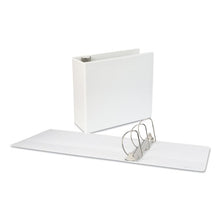 Load image into Gallery viewer, Universal® wholesale. UNIVERSAL® Slant-ring View Binder, 3 Rings, 5&quot; Capacity, 11 X 8.5, White. HSD Wholesale: Janitorial Supplies, Breakroom Supplies, Office Supplies.