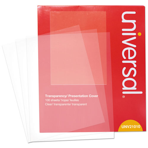Universal® wholesale. UNIVERSAL® Transparent Sheets, Black And White Laser-copier, Letter, Clear, 100-pack. HSD Wholesale: Janitorial Supplies, Breakroom Supplies, Office Supplies.