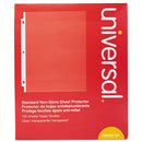 Universal® wholesale. UNIVERSAL® Standard Sheet Protector, Standard, 8 1-2 X 11, Clear, Non-glare, 100-box. HSD Wholesale: Janitorial Supplies, Breakroom Supplies, Office Supplies.