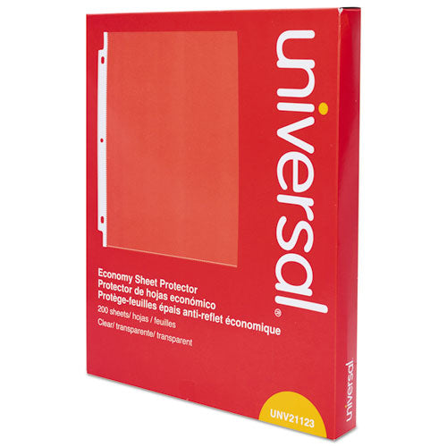 Universal® wholesale. UNIVERSAL® Standard Sheet Protector, Economy, 8 1-2 X 11, Clear, 200-box. HSD Wholesale: Janitorial Supplies, Breakroom Supplies, Office Supplies.