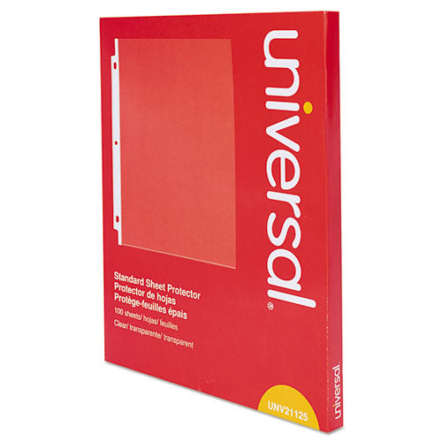 Universal® wholesale. UNIVERSAL® Top-load Poly Sheet Protectors, Standard, Letter, Clear, 100-box. HSD Wholesale: Janitorial Supplies, Breakroom Supplies, Office Supplies.