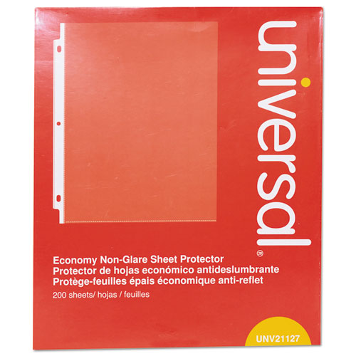 Universal® wholesale. UNIVERSAL® Top-load Poly Sheet Protectors, Nonglare, Economy, Letter, 200-box. HSD Wholesale: Janitorial Supplies, Breakroom Supplies, Office Supplies.