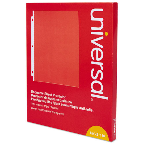 Universal® wholesale. UNIVERSAL® Top-load Poly Sheet Protectors, Economy, Letter, 100-box. HSD Wholesale: Janitorial Supplies, Breakroom Supplies, Office Supplies.