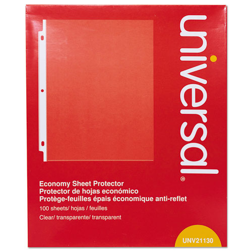 Universal® wholesale. UNIVERSAL® Top-load Poly Sheet Protectors, Economy, Letter, 100-box. HSD Wholesale: Janitorial Supplies, Breakroom Supplies, Office Supplies.