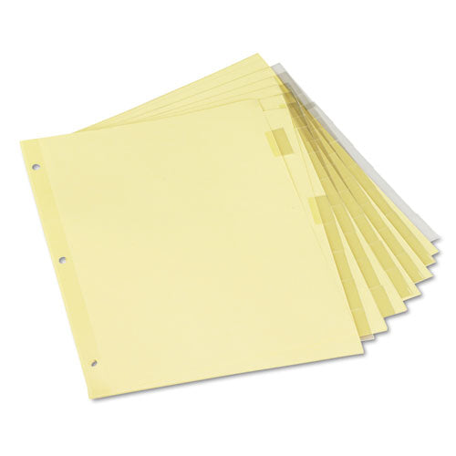 Universal® wholesale. UNIVERSAL® Insertable Tab Index, 8-tab, 11 X 8.5, Buff, 6 Sets. HSD Wholesale: Janitorial Supplies, Breakroom Supplies, Office Supplies.