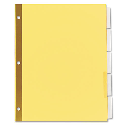Universal® wholesale. UNIVERSAL® Deluxe Extended Insertable Tab Indexes, 5-tab, 11 X 8.5, Buff, 6 Sets. HSD Wholesale: Janitorial Supplies, Breakroom Supplies, Office Supplies.