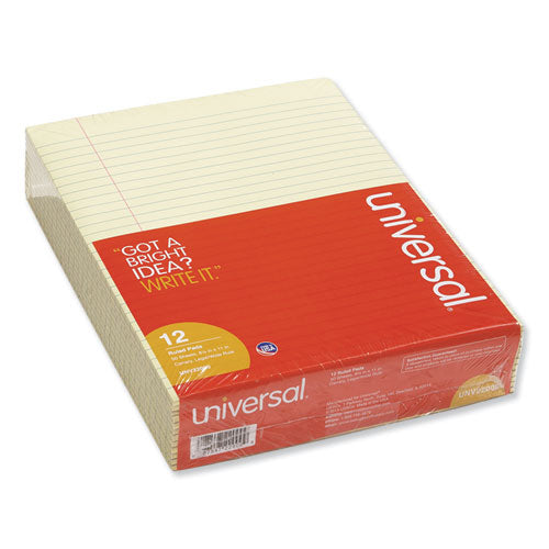 Universal® wholesale. UNIVERSAL® Glue Top Pads, Wide-legal Rule, 8.5 X 11, Canary, 50 Sheets, Dozen. HSD Wholesale: Janitorial Supplies, Breakroom Supplies, Office Supplies.