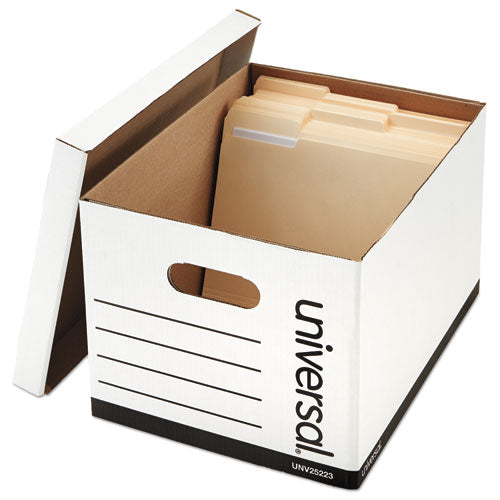 Universal® wholesale. UNIVERSAL Basic-duty Economy Record Storage Boxes, Letter-legal Files, 12" X 15" X 10", White, 10-carton. HSD Wholesale: Janitorial Supplies, Breakroom Supplies, Office Supplies.