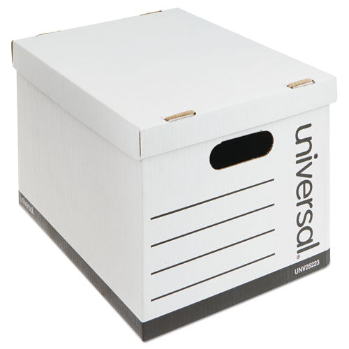 Universal® wholesale. UNIVERSAL Basic-duty Economy Record Storage Boxes, Letter-legal Files, 12" X 15" X 10", White, 10-carton. HSD Wholesale: Janitorial Supplies, Breakroom Supplies, Office Supplies.