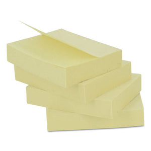 Universal® wholesale. UNIVERSAL® Recycled Self-stick Note Pads, 3 X 3, Yellow; 100-sheet, 18-pack. HSD Wholesale: Janitorial Supplies, Breakroom Supplies, Office Supplies.