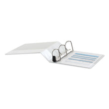 Load image into Gallery viewer, Universal® wholesale. UNIVERSAL® Deluxe Easy-to-open D-ring View Binder, 3 Rings, 3&quot; Capacity, 11 X 8.5, White. HSD Wholesale: Janitorial Supplies, Breakroom Supplies, Office Supplies.