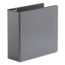 Load image into Gallery viewer, Universal® wholesale. UNIVERSAL® Deluxe Easy-to-open D-ring View Binder, 3 Rings, 4&quot; Capacity, 11 X 8.5, Black. HSD Wholesale: Janitorial Supplies, Breakroom Supplies, Office Supplies.