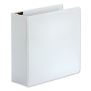 Universal® wholesale. UNIVERSAL® Deluxe Easy-to-open D-ring View Binder, 3 Rings, 4" Capacity, 11 X 8.5, White. HSD Wholesale: Janitorial Supplies, Breakroom Supplies, Office Supplies.