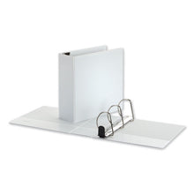 Load image into Gallery viewer, Universal® wholesale. UNIVERSAL® Deluxe Easy-to-open D-ring View Binder, 3 Rings, 4&quot; Capacity, 11 X 8.5, White. HSD Wholesale: Janitorial Supplies, Breakroom Supplies, Office Supplies.