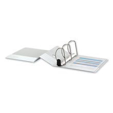 Load image into Gallery viewer, Universal® wholesale. UNIVERSAL® Deluxe Easy-to-open D-ring View Binder, 3 Rings, 5&quot; Capacity, 11 X 8.5, White. HSD Wholesale: Janitorial Supplies, Breakroom Supplies, Office Supplies.