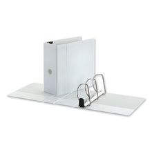 Load image into Gallery viewer, Universal® wholesale. UNIVERSAL® Deluxe Easy-to-open D-ring View Binder, 3 Rings, 5&quot; Capacity, 11 X 8.5, White. HSD Wholesale: Janitorial Supplies, Breakroom Supplies, Office Supplies.