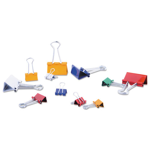 Universal® wholesale. UNIVERSAL Binder Clips In Dispenser Tub, Assorted Sizes And Colors, 30-pack. HSD Wholesale: Janitorial Supplies, Breakroom Supplies, Office Supplies.