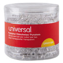 Universal® wholesale. UNIVERSAL® Clear Push Pins, Plastic, 3-8", 400-pack. HSD Wholesale: Janitorial Supplies, Breakroom Supplies, Office Supplies.