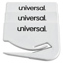 Universal® wholesale. UNIVERSAL® Letter Slitter Hand Letter Opener W-concealed Blade, 2 1-2", White, 3-pack. HSD Wholesale: Janitorial Supplies, Breakroom Supplies, Office Supplies.