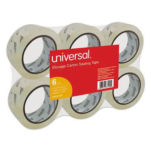 Universal® wholesale. UNIVERSAL® Heavy-duty Acrylic Box Sealing Tape, 3" Core, 1.88" X 54.6 Yds, Clear, 6-pack. HSD Wholesale: Janitorial Supplies, Breakroom Supplies, Office Supplies.