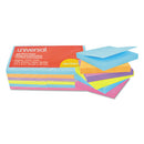 Universal® wholesale. UNIVERSAL® Self-stick Note Pads, 3 X 3, Assorted Bright Colors, 100-sheet, 12-pk. HSD Wholesale: Janitorial Supplies, Breakroom Supplies, Office Supplies.