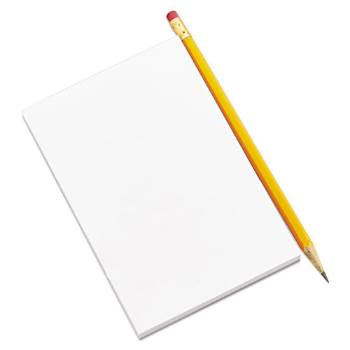 Universal® wholesale. UNIVERSAL® Scratch Pads, Unruled, 5 X 8, White, 100 Sheets, 12-pack. HSD Wholesale: Janitorial Supplies, Breakroom Supplies, Office Supplies.