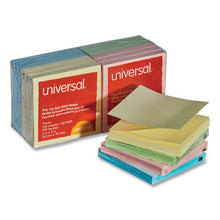 Load image into Gallery viewer, Universal® wholesale. UNIVERSAL® Fan-folded Self-stick Pop-up Notes, 3 X 3, 4 Assorted Pastel, 100-sheet, 12-pk. HSD Wholesale: Janitorial Supplies, Breakroom Supplies, Office Supplies.