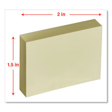 Load image into Gallery viewer, Universal® wholesale. UNIVERSAL® Self-stick Note Pads, 1 1-2 X 2, Yellow, 12 100-sheet-pack. HSD Wholesale: Janitorial Supplies, Breakroom Supplies, Office Supplies.