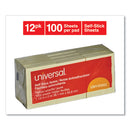 Universal® wholesale. UNIVERSAL® Self-stick Note Pads, 1 1-2 X 2, Yellow, 12 100-sheet-pack. HSD Wholesale: Janitorial Supplies, Breakroom Supplies, Office Supplies.