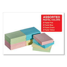 Load image into Gallery viewer, Universal® wholesale. UNIVERSAL® Self-stick Note Pads, 1 1-2 X 2, Assorted Pastel Colors, 100-sheet, 12-pack. HSD Wholesale: Janitorial Supplies, Breakroom Supplies, Office Supplies.