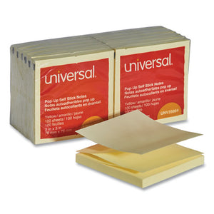 Universal® wholesale. UNIVERSAL® Fan-folded Self-stick Pop-up Note Pads, 3 X 3, Yellow, 100-sheet, 12-pack. HSD Wholesale: Janitorial Supplies, Breakroom Supplies, Office Supplies.