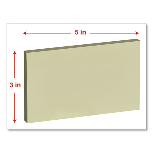 Universal® wholesale. UNIVERSAL® Self-stick Note Pads, 3 X 5, Yellow, 100-sheet, 18-pack. HSD Wholesale: Janitorial Supplies, Breakroom Supplies, Office Supplies.