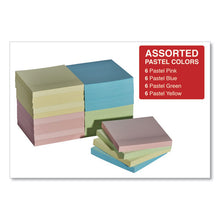 Load image into Gallery viewer, Universal® wholesale. UNIVERSAL® Self-stick Note Pads, 3&quot; X 3&quot;, Pastel, 90-sheet, 24 Pads-pack. HSD Wholesale: Janitorial Supplies, Breakroom Supplies, Office Supplies.