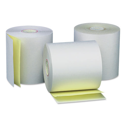 Universal® wholesale. UNIVERSAL Carbonless Paper Rolls, 0.44" Core, 3" X 90 Ft, White-canary, 50-carton. HSD Wholesale: Janitorial Supplies, Breakroom Supplies, Office Supplies.