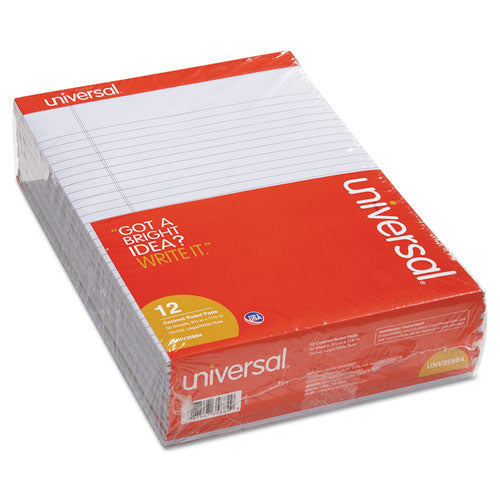 Universal® wholesale. UNIVERSAL® Colored Perforated Writing Pads, Wide-legal Rule, 8.5 X 11, Orchid, 50 Sheets, Dozen. HSD Wholesale: Janitorial Supplies, Breakroom Supplies, Office Supplies.